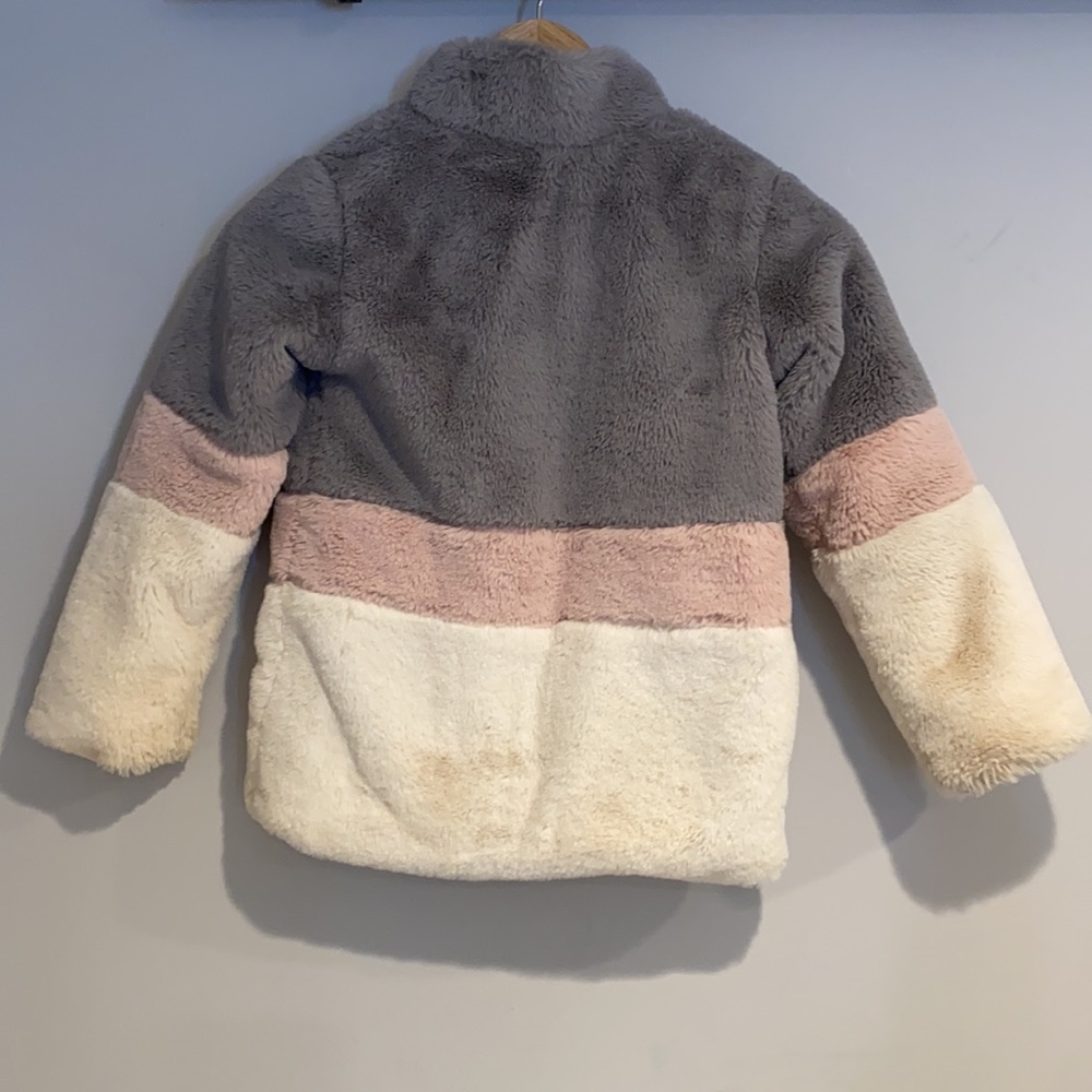 - C&C California  Girls Faux Fur Colorblock Jacket